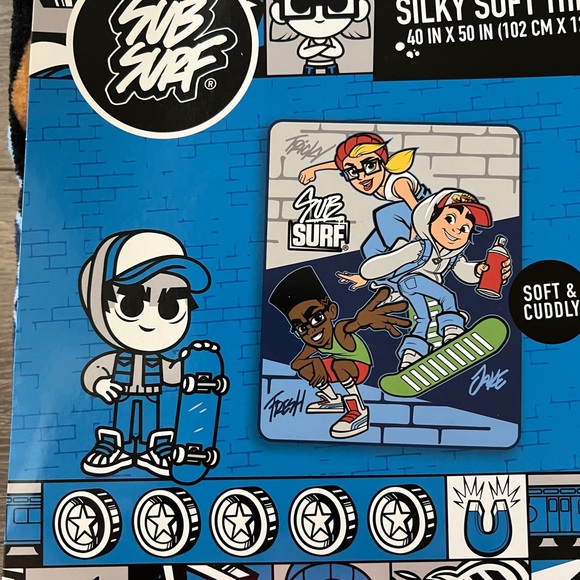 Sub Surf Silky Soft Throw New - Picture 3 of 3